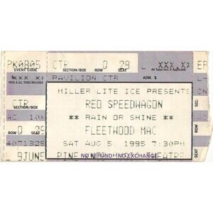 1995 REO Speedwagon Fleetwood Mac Pat Benatar Concert Ticket Stub Clarkston MI